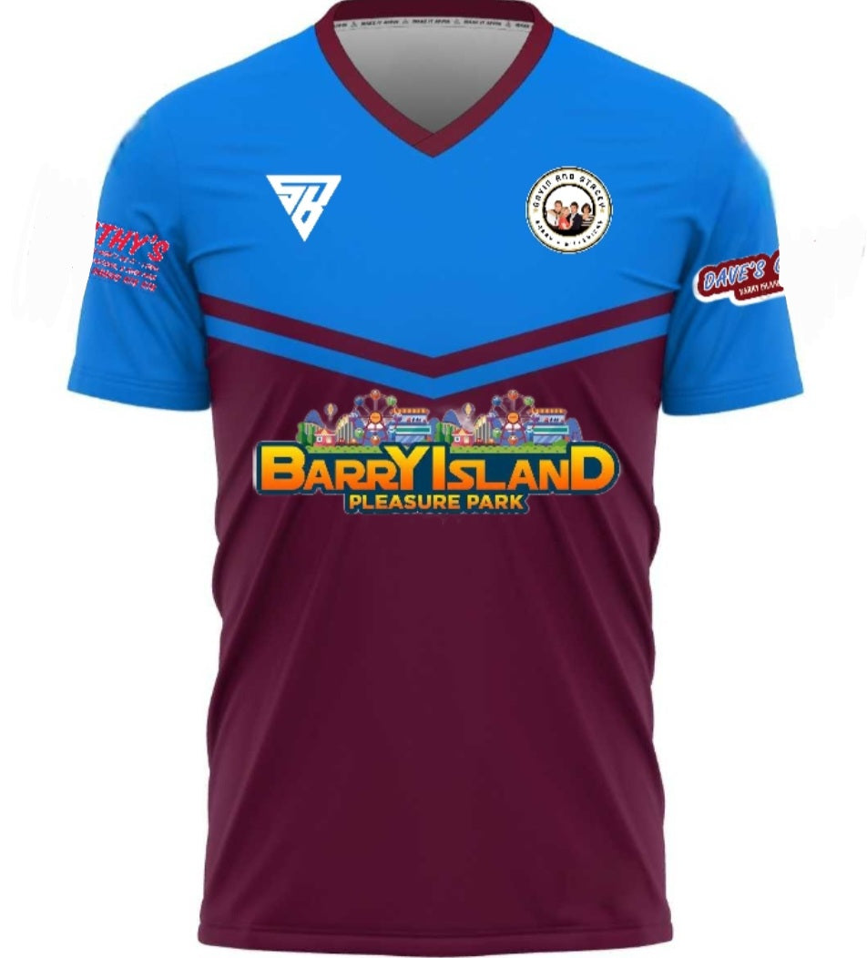 Gavin and stacey inspired claret and blue football shirt