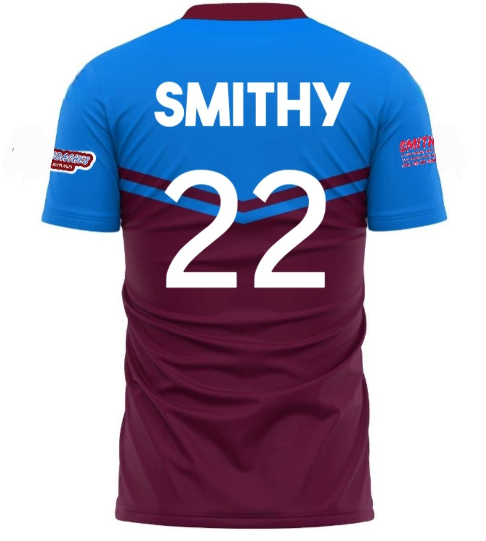 Gavin and stacey inspired claret and blue football shirt