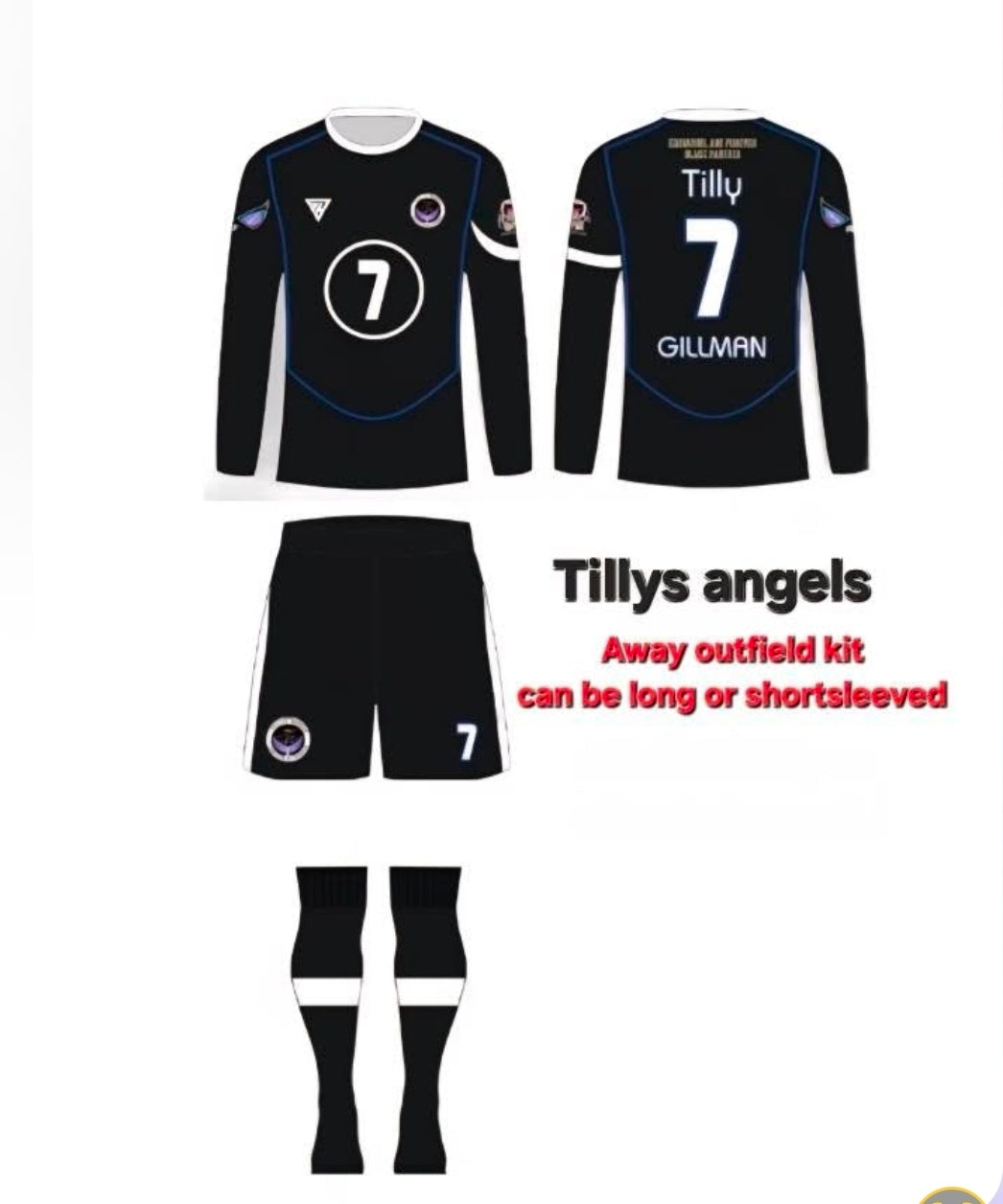 Tillys Angels FC Away Match Kit