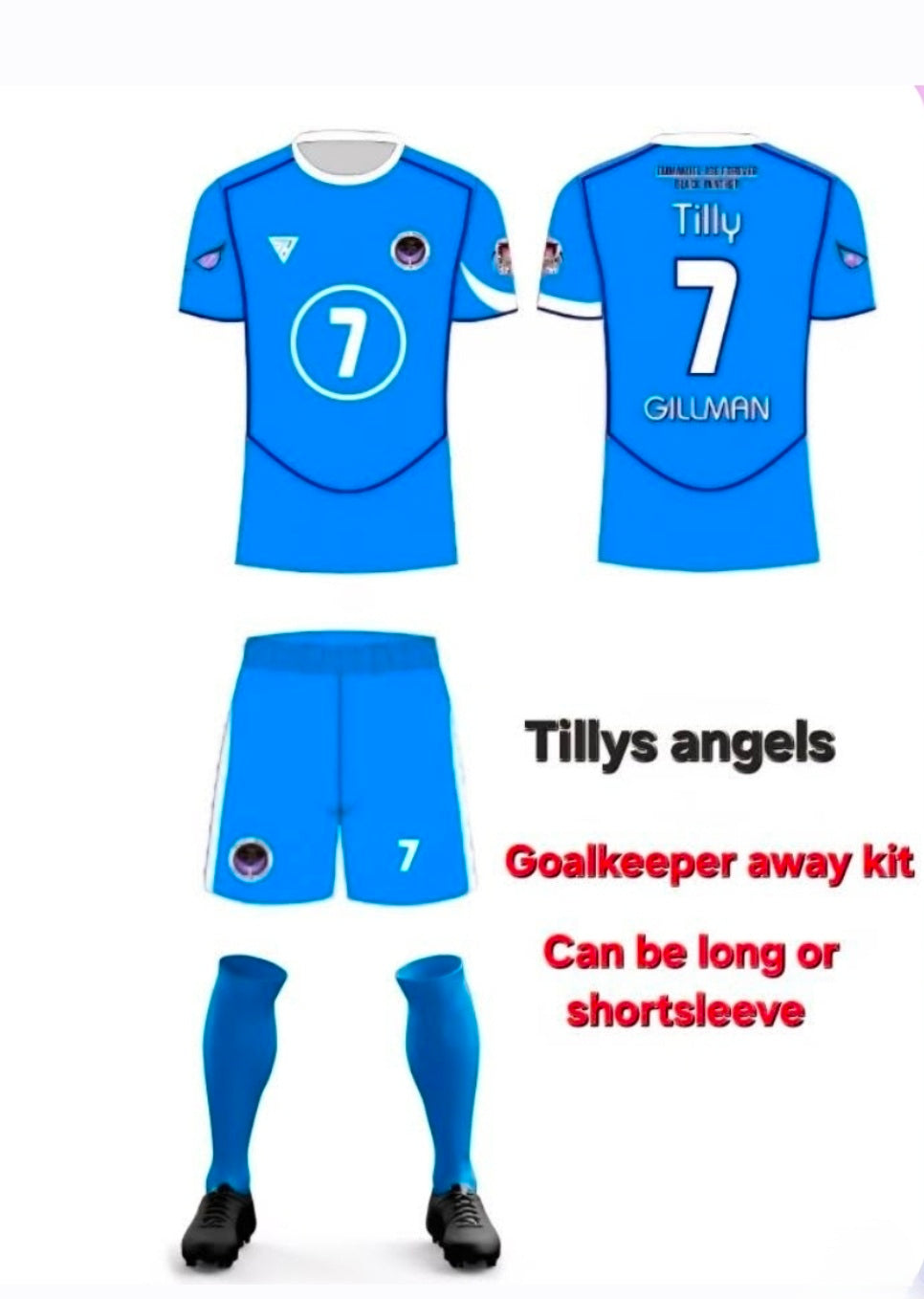 Tillys Angels FC Goalkeeper Away Match Kit